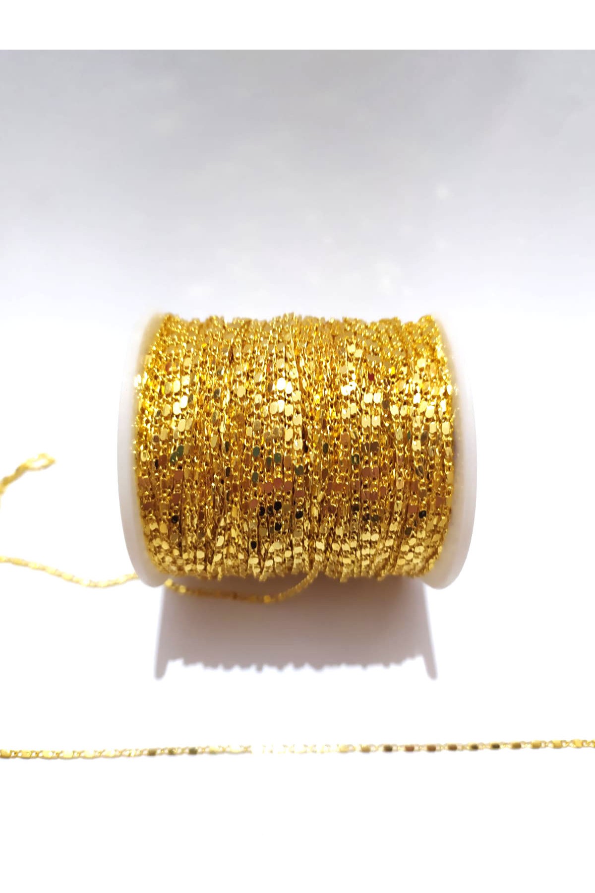 Takı Yapımı için 10 Metre 1.7mm Altın Kaplama Kilit Zincir