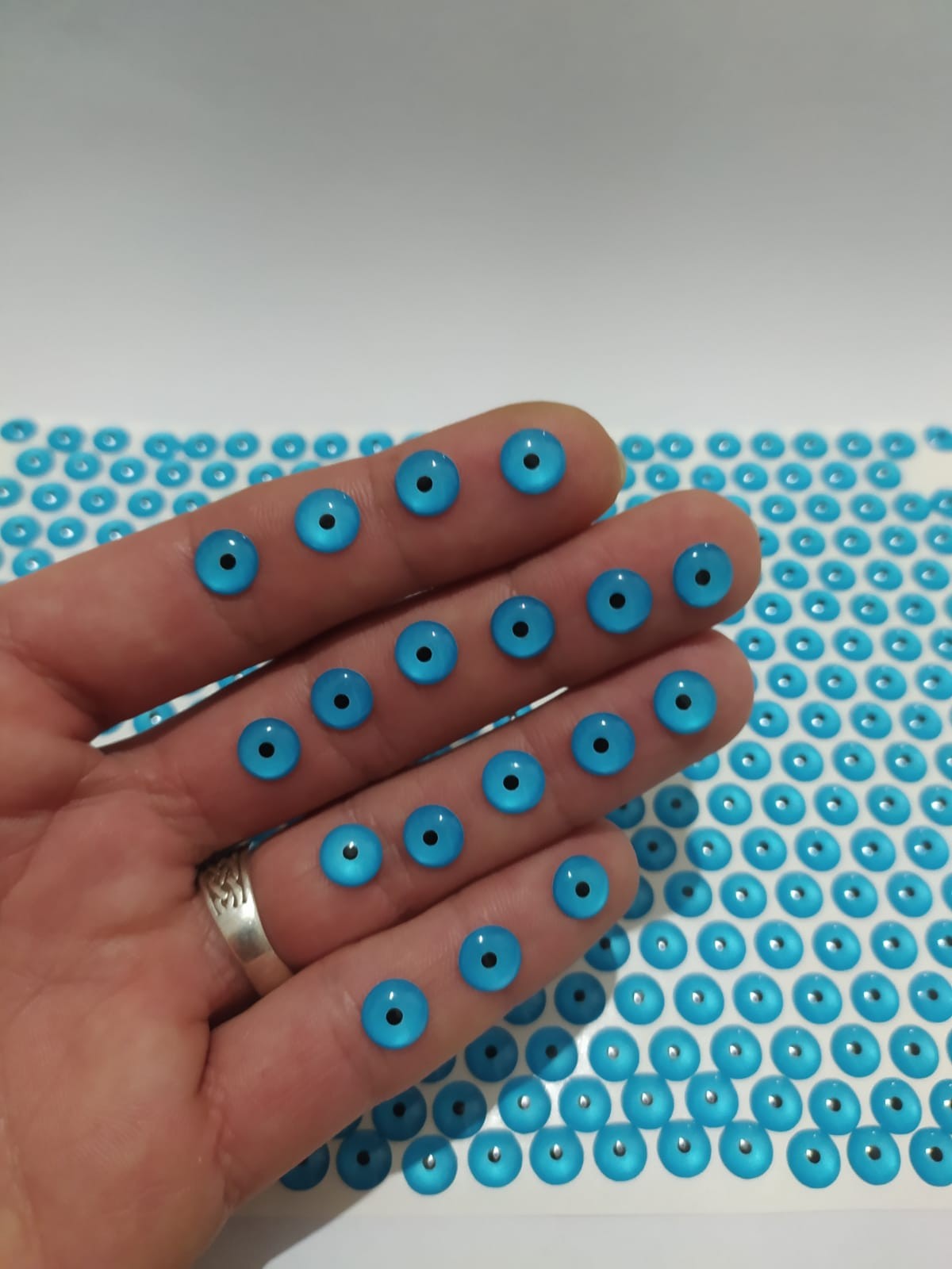 Takı Yapımı İçin Damla Göz Sticker Evil Eye Nazarlık 50 Adet 8mm
